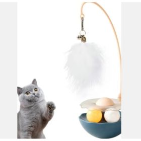 Cat Toys - Interactive Toy For Cat , Kitten Toys, Lightweight Resin Duck Shape Fun Stick For Kitten Play Indoor Outdoor ,Removable And Washable D (Option: Blue)