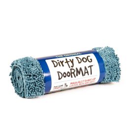 DGS Pet Products Dirty Dog Door Mat Small Brown 23" x 16" x 2" (Color: Pacific Blue, size: large)