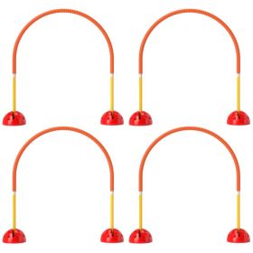 4 Piece Dog Agility Equipment W 4 Adjustable Width Doors, Carry Bag, Easy Assemble & Portable, Orange (Option: Orange)